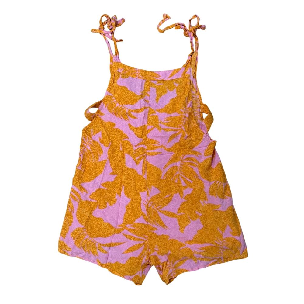 XIX Palms Women’s Romper Tropical Resort Beach Shorts Spaghetti Strap Tie XS